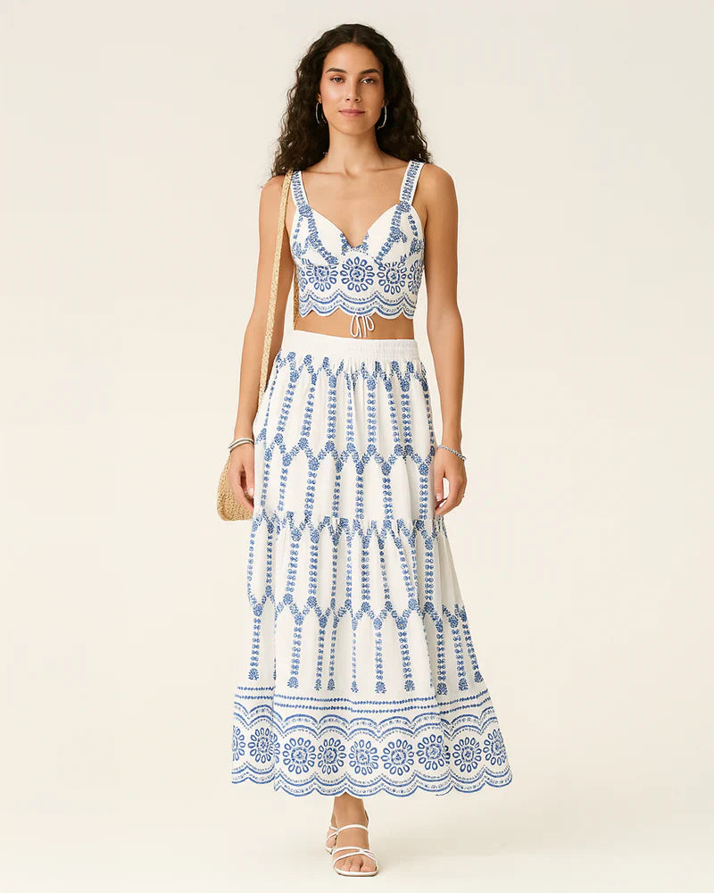 Amal Top and Skirt Set